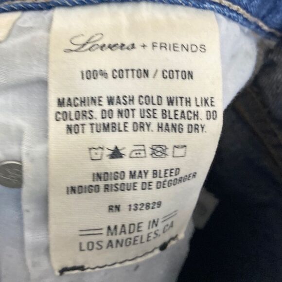 Lovers + Friends | Jack Distressed High Rise Shorts Size 25 - Picture 4 of 5